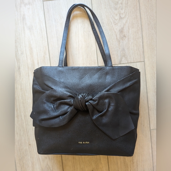 Ted Baker Diiana Soft Knot Bow Detail Leather Tote - Picture 3 of 7